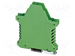 Enclosure base; with FE contact; green; UL94V-0; ME 17,5; Y: 99mm