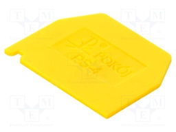 End plate; Application: ZG-G2.5,ZG-G4; yellow; Width: 1mm