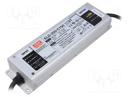 Power supply: switched-mode; LED; 200.2W; 142÷286VDC; 700mA; IP67