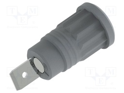 Connector: 4mm banana; socket; 36A; grey; nickel plated; insulated