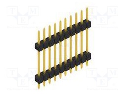Connector: pin strips; pin header; male; PIN: 10; 2.54mm; THT; 1x10