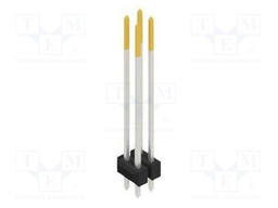 Connector: pin strips; pin header; male; PIN: 4; 2.54mm; THT; 2x2
