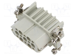 Connector: HDC; contact insert; female; CD; PIN: 15; 15+PE; 10A; 600V