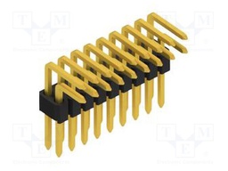 Connector: pin strips; pin header; male; PIN: 18; 1.27mm; THT; 2x9