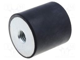 Vibroisolation foot; Ø: 30mm; H: 30mm; Shore hardness: 55±5; 1000N