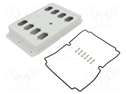 Enclosure: multipurpose; X: 160mm; Y: 240mm; Z: 37mm; ABS; grey; IPX6