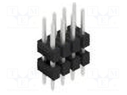Connector: pin strips; pin header; male; PIN: 8; 2.54mm; THT; 2x4