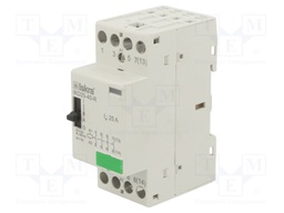Contactor: 4-pole installation; NO x4; 24VAC; 24VDC; 25A; DIN
