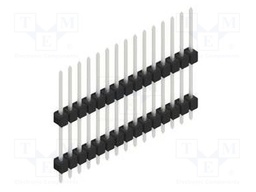 Connector: pin strips; pin header; male; PIN: 15; 2.54mm; THT; 1x15