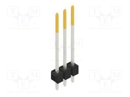 Connector: pin strips; pin header; male; PIN: 3; 2.54mm; THT; 1x3