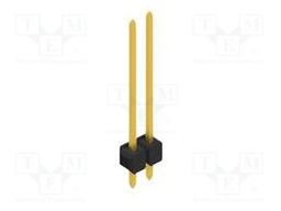Connector: pin strips; pin header; male; PIN: 2; 2.54mm; THT; 1x2