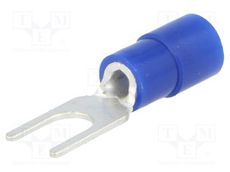Fork terminal; M4; Ø: 4.3mm; 1.04÷2.63mm2; crimped; for cable; blue