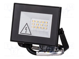 Lamp: LED flood light; 10W; 230VAC; white cold; 110°; 6500K; 20000h