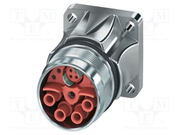 Connector: M23; socket; PIN: 15; crimped; straight; IP67; 8A; 50V