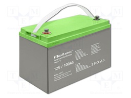 Re-battery: lead-gel; 12V; 100Ah; GEL; maintenance-free; 20A