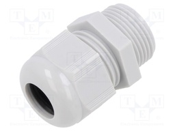 Cable gland; without nut; PG21; IP68; Mat: polyamide; light grey