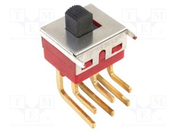 Switch: slide; Pos: 2; DPDT; ON-(ON); THT; Leads: for soldering; 500