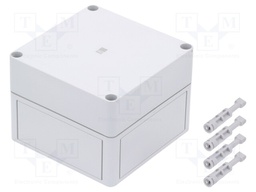 Enclosure: multipurpose; X: 130mm; Y: 130mm; Z: 99mm; PK; light grey