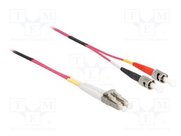 Fiber patch cord; OM4; LC/PC,ST/PC; 2m; 50/125um; LSZH; violet