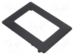 Frontal bezel; Dim: 87x64mm; 60x37mm; anodised aluminium