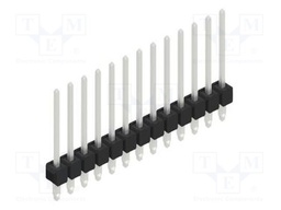 Connector: pin strips; pin header; male; PIN: 13; 2.54mm; THT; 1x13