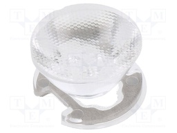 LED lens; round; Mat: PMMA plexiglass; transparent; 8÷13°; Ø: 26mm