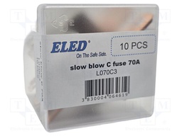 Fuse: fuse; 70A; 32VDC; automotive; 62mm; 62x15.2x22.2mm