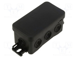 Enclosure: junction box; X: 85mm; Y: 40mm; Z: 45mm; IP54; black