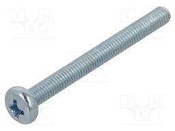 Screw; M3x30; Head: button; Phillips; PH1; steel; zinc; Øhead: 6mm