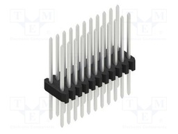 Connector: pin strips; pin header; male; PIN: 22; 1.27mm; THT; 2x11