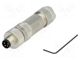 Connector: M8; male; PIN: 4; straight; shielded; for cable; plug
