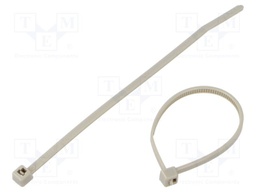 Cable tie; L: 100mm; W: 2.45mm; polyamide; 80N; grey; Ømax: 22mm