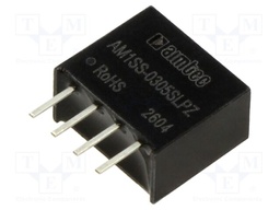 Converter: DC/DC; 1W; Uin: 2.97÷3.63V; Uout: 5VDC; Iout: 200mA; SIP4