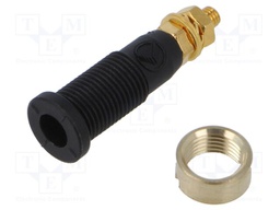 Connector: 2mm banana; socket; 10A; 1kV; 31mm; black; M3,screw