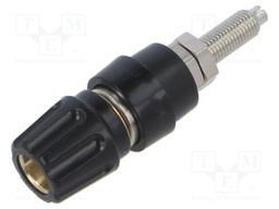 Connector: 4mm banana; socket; 63A; 30VAC; 60VDC; black; -25÷100°C