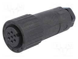 Connector: circular; plug; Series: CM; IP67; PIN: 7(6+1); female; 10A