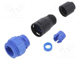 Connector: circular; plug; male; PIN: 3; w/o contacts; for cable