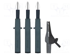Test acces: kit of test probes; black; Insulation: PVC