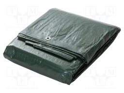Tarpaulin; L: 8m; Width: 5m; green; with metal rings; 90g/m2; 40m2