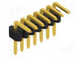 Connector: pin strips; pin header; male; PIN: 7; 1.27mm; THT; 1x7