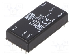 Converter: DC/DC; 40W; Uin: 18÷75V; Uout: 15VDC; Uout2: -15VDC; 2"x1"