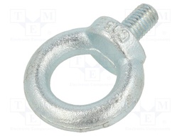 Lifting eye bolt; M12x20; DIN: 580; Head: eye; none; steel; zinc