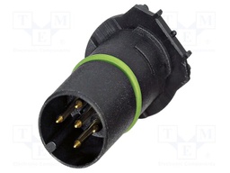 Connector: M12; contact insert; PIN: 5; 60V; straight; THR; A code