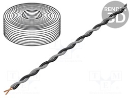 Wire: assembly; Core: stranded; 2x1.4mm; -20÷70°C; Package: 100m