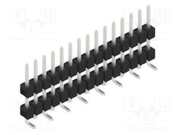 Connector: pin strips; pin header; male; PIN: 15; 2.54mm; SMT; 1x15