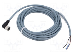 Cable: for sensors/automation; PIN: 4; angled; 5m; M12; 250VDC; 4A