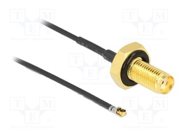 Cable; 350mm; IPEX MHF 4L LK,SMA female; grey; with o-ring seal
