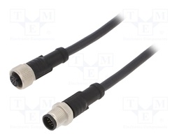 Cable: for sensors/automation; PIN: 12; M12-M12; 1m; plug; plug
