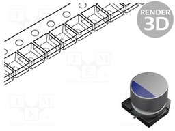 Capacitor: polymer; 56uF; 25VDC; ESR: 28mΩ; SMD; ±20%; -55÷105°C