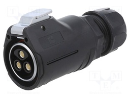 Connector: circular; plug; size 28; 02; female; PIN: 3; with latch